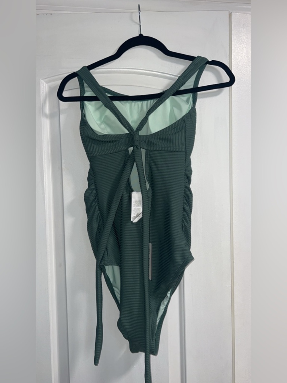 CUPSHE “Live Life on the Beach” Green One Piece Swimsuit Size M NWT